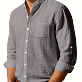 Elegant Men's Linen-Blend Shirt