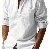 Elegant Men's Linen-Blend Shirt