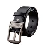 Kenneth Men's Leather Belt with Classic Metal Buckle