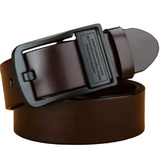 Kenneth Men's Leather Belt with Classic Metal Buckle