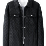 Men's Checked Faux Suede Jacket