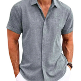 Men's Relaxed Linen-Blend Summer Shirt