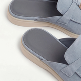 Mediterranean Men's Suede Mules – Light Blue