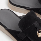 Mediterranean Men's Suede Mules – Black