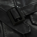 Men's Long Leather Biker Jacket