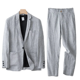 Allan Men's Elegant Linen-Blend Set