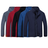 Men's Elegant Zip-Front Fleece Jacket