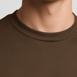 Men's Dark Brown Slim Fit T-Shirt