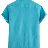Men's Casual Short Sleeve Cotton Shirt