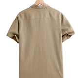 Men's Casual Short Sleeve Cotton Shirt