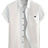 Men's Casual Short Sleeve Cotton Shirt