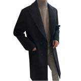 Elegant Men's Double-Breasted Coat