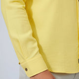 Glen Men's Linen Shirt – Light Yellow