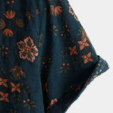 Navy Men's Summer Floral Shirt