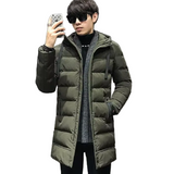 Long Slim-Fit Men's Winter Jacket