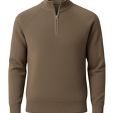 Men's Zip Mock-Neck Sweater – Taupe