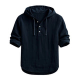 Stuart Men's Hooded Linen-Blend Shirt