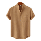 Gerald Men's Short Sleeve Linen-Blend Shirt