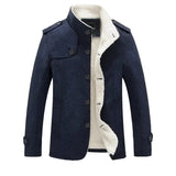 Men's Elegant Fleece-Lined Coat