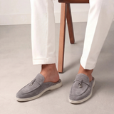 Mediterranean Men's Suede Mules – Light Grey