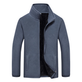 Men's Elegant Zip-Front Fleece Jacket