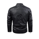 Men's Retro Leather Jacket with Fleece Lining