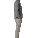 Men's Zip Mock-Neck Sweater – Grey
