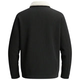 Men's Corduroy Jacket with Sherpa Collar – Black