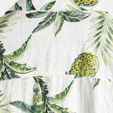 Men's White Shirt with Pineapple Print