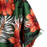 Glen Men's Short Sleeve Hawaiian Shirt with Flowers – Green