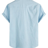 Men's Blue Casual Summer Shirt
