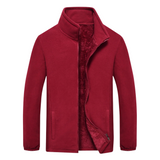 Men's Elegant Zip-Front Fleece Jacket