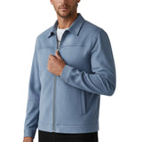 Men's Micro Suede Jacket – Light Blue