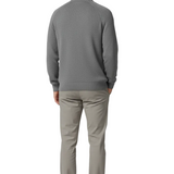 Men's Zip Mock-Neck Sweater – Grey