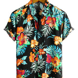 Men's Black Floral Shirt