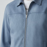 Men's Micro Suede Jacket – Light Blue