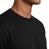 Men's Black Mercerized Cotton T-Shirt