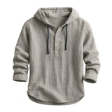 Stuart Men's Hooded Linen-Blend Shirt
