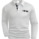 Men's Herringbone Polo Collar Sweater