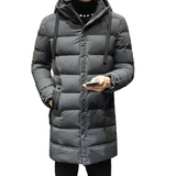 Long Slim-Fit Men's Winter Jacket