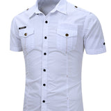 Keith Men's Short Sleeve Shirt – White