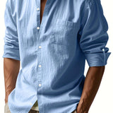 Elegant Men's Linen-Blend Shirt