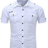 Keith Men's Short Sleeve Shirt – White