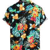 Men's Black Floral Shirt