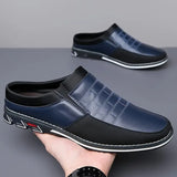 Men's Leather Mule Slides