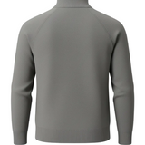 Men's Zip Mock-Neck Sweater – Grey