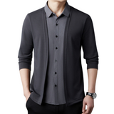 Men's 2-in-1 Shirt Cardigan