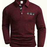 Men's Herringbone Polo Collar Sweater