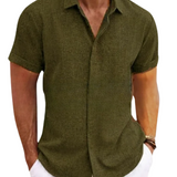 Men's Relaxed Linen-Blend Summer Shirt