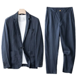 Allan Men's Elegant Linen-Blend Set